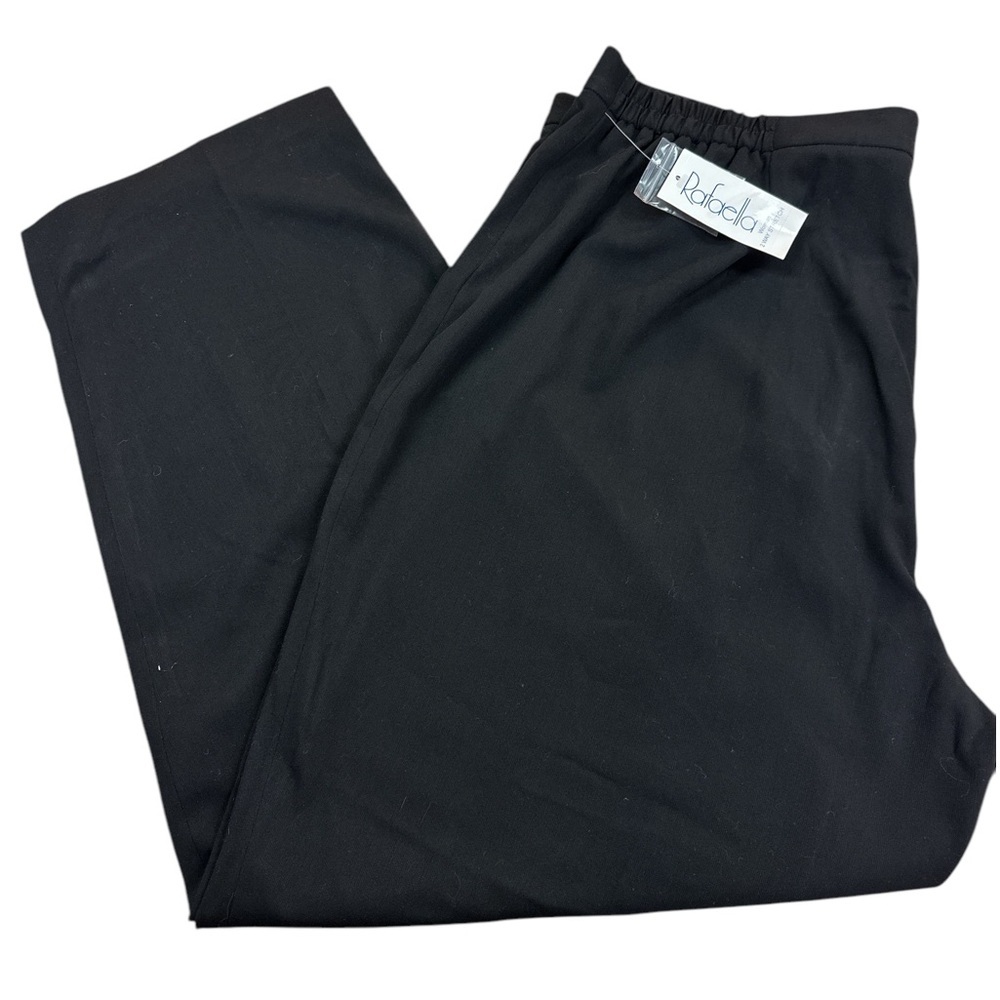 Rafaella Woman Black Dress Trousers Pants Zipper w Elastic 2Way Stretch NWT 20W